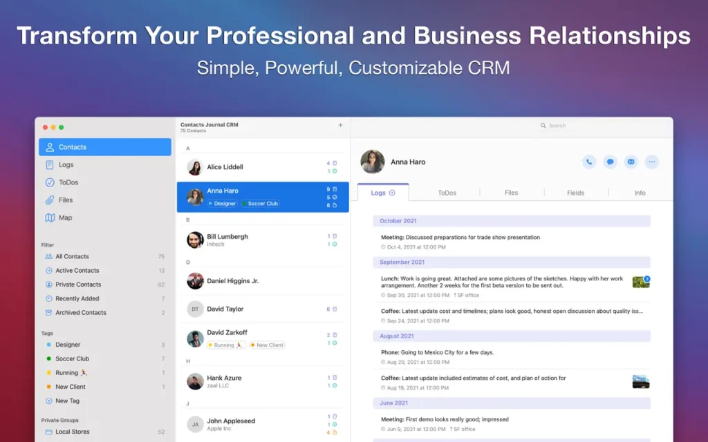 Contacts Journal CRM ｜联系人管理软件｜v3.4.0