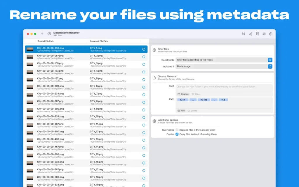 MetaRename Unlimited ｜照片元数据管理｜v1.0.10