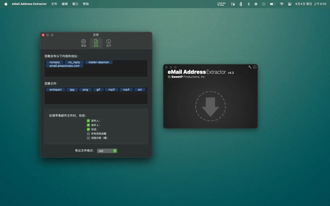 eMail Address Extractor ｜批量导出邮件地址｜v4.6
