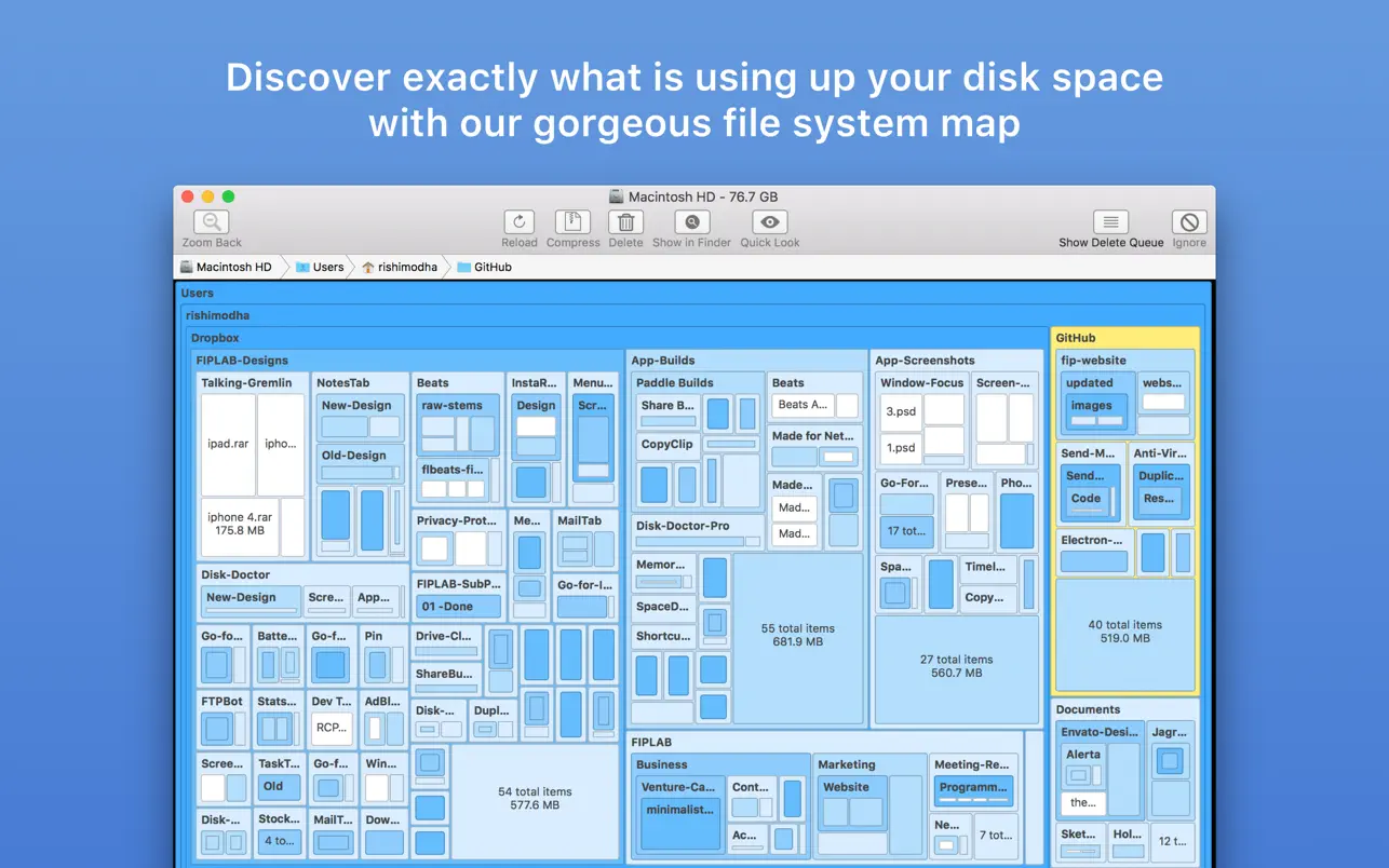 Disk Map｜磁盘空间可视化工具｜v2.7