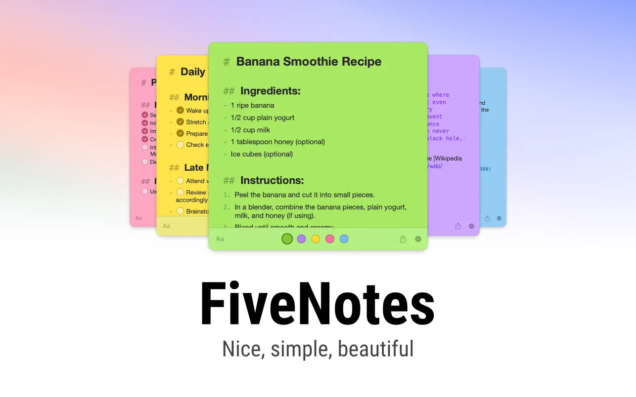 FiveNotes 3｜笔记软件｜v3.0.2