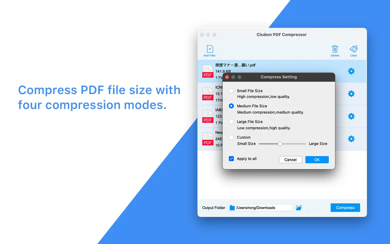 Cisdem PDF Compressor｜PDF压缩工具｜v5.0.0