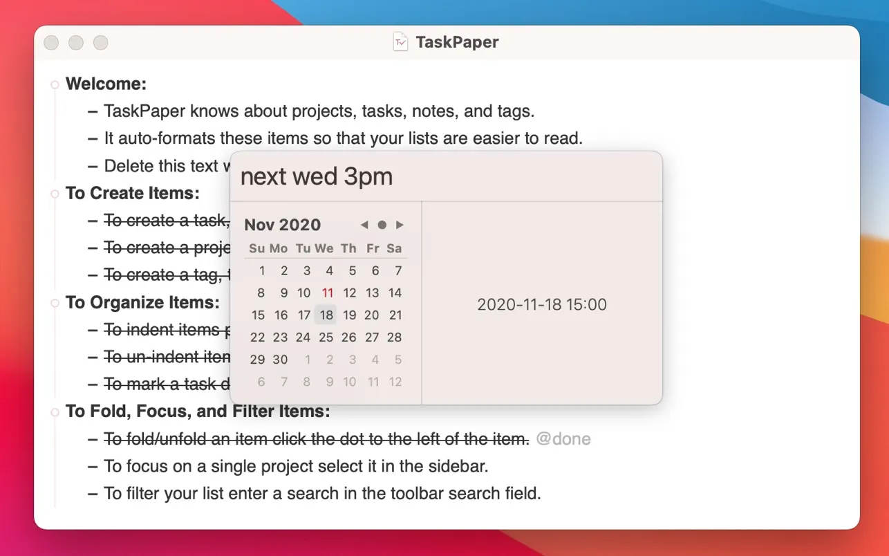 TaskPaper｜纯文本待办事项｜v3.9.2